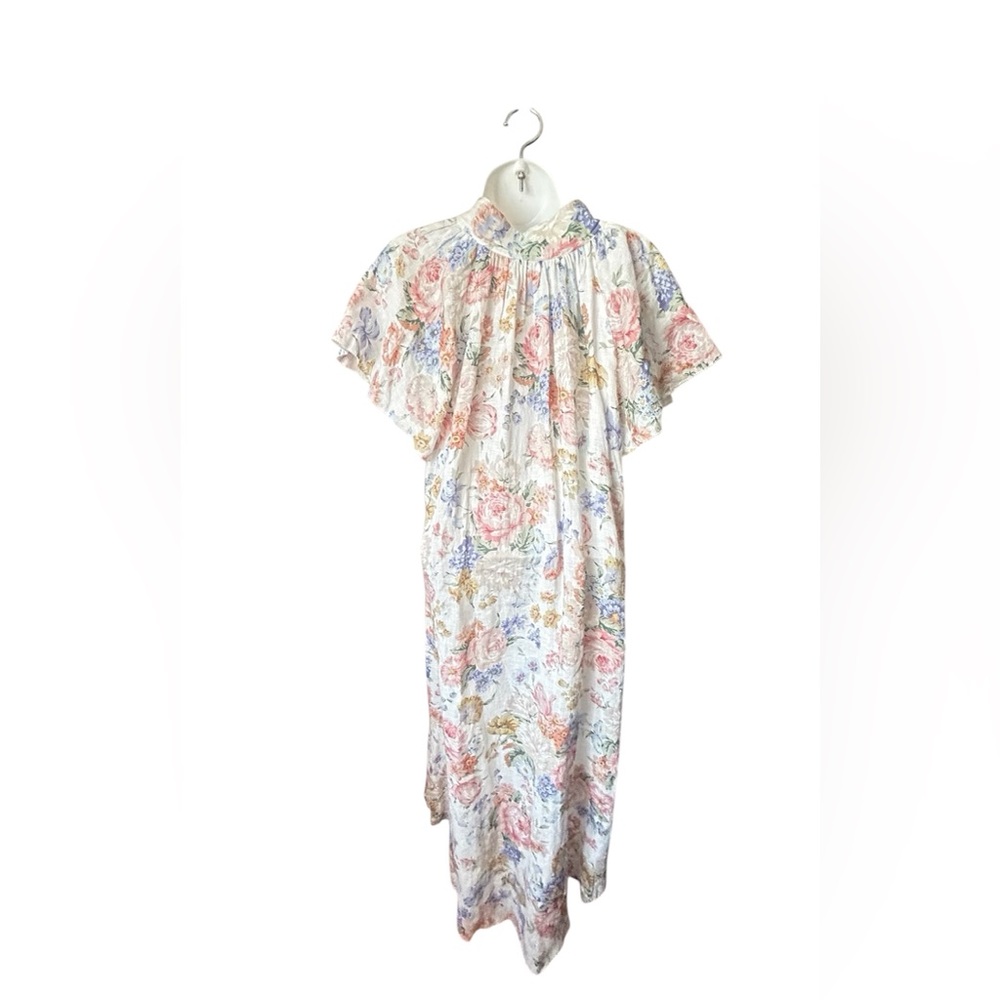 Zimmermann Floral Button Front Midi Dress Boho Cottagecore Size 1 (US) 4-6 (S)🔥